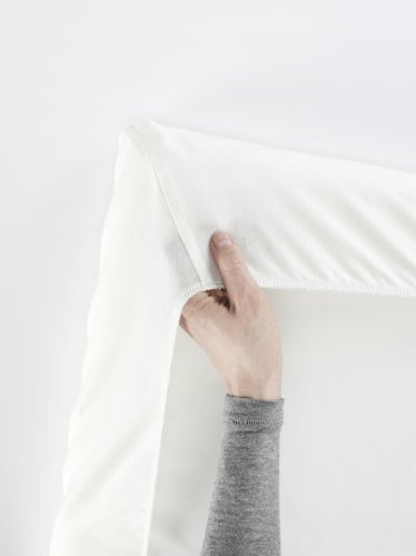 Babybjörn 043035 – Spannbetttuch für Reisebett Light, Naturweiss - 5