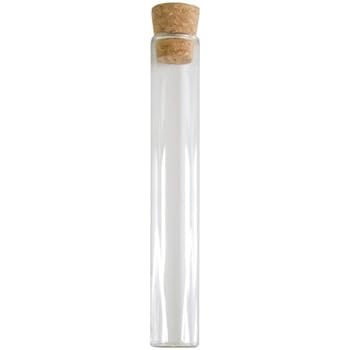 5 Tubes à Essai En Verre Pyrex 10 Ml - Borosilicate 100x16 Mm, Avec Bouchons Liège, Pour Laboratoire
