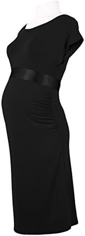 Picchu Maternity Shift Dress, Premium jersey fabric, fully lined, perfect style for formal events (10, Black)