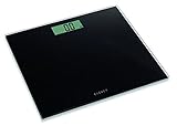 Exzact Digital Bathroom Scale/Electronic Weighing Scale - Ultra Slim 1.7 CM Thickness -150 kg / 330 lb - Colour Glass Platform (Black)