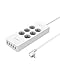 Produktbild ORICO 6-Fach Steckdosenleiste Überspannungsschutz mit 5 USB-Anschlüssen 5V 8A Ladegerät für iPhone iPad Samsung Galaxy - Weiß