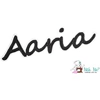 Aufnäher Name in Schreibschrift schwarz - Ihr Wunschname - Patch