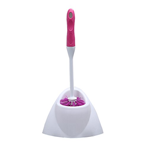 WINZSC Spazzola per Il Bagno del Bagno Set Creativo Gratuito Pugno Hotel Toilet Brush Toilet Brush Pennello Europeo Pulizia Pelliccia LO681601 (Colore : Rosa)