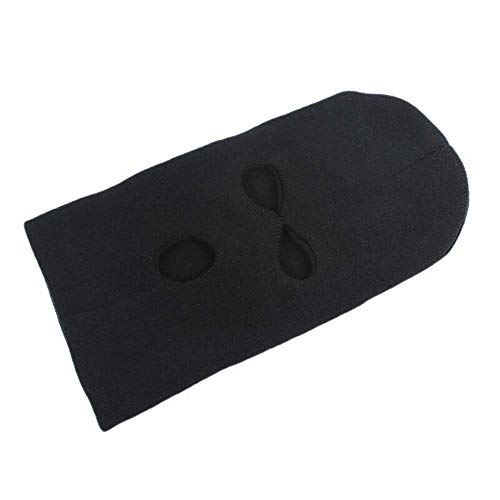 GK Noir Balaclava Masque 3 Trous Hiver SAS Style Armée De Ski Chapeau Cache-Cou Paintball Masque Facial Complet pour la Moto, vélo, Capuchon de vélo, Capuchon de Ski Acrylique