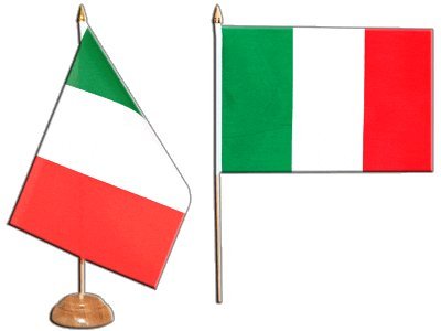 Tischflagge Tischfahne Italien - 15 x 22 cm Tischflagge Tischfahne Italien - 15 x 22 cm