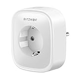 【SEGURO Y AHORRO DE ENERGÍA】-- Con PC V0 material ignífugo, previene de sobrecarga, sobrecalentamiento de su electrodoméstico. Con función de temporización, podrías compartir el enchufe inteligente wifi con su familia, monitorizar el dispositivo y ahorre los gastos de electricidad.