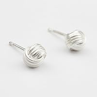 Designer-Ohrstecker Knoten klein 925 Silber Ohrringe Schleife handmade