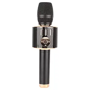 Karaoke Microphone, Handheld Portable Mini USB Rechargeable Sing Wireless Microphone Noise Reduction Compatible Dynamic Mic Speaker Bluetooth Karaoke for Kids, Home KTV Player, Classroom(Black)