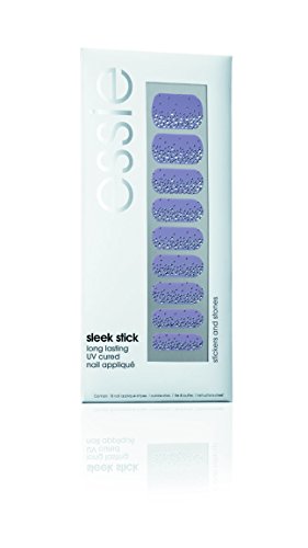 essie Nailsticker STICKERS AND STONES Nr. 09 warmes Lila mit Silbersteinchen / luxuriöse selbstklebende Nagelsticker in zauberhaftem Lavendel, 1 Set Aufkleber aus echtem Nagellack - 2