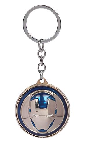 GCT Revolving | Rotating Iron Man Face Marvel Avengers Infinity War Superhero Metal Keychain (Silver)