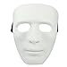 Produktbild Man Adjustable Black Elastic Band Full Face Plastic Halloween Party Mask White