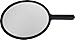 Salon Professional Hairdresser's Round Black Hand-Held Mirror