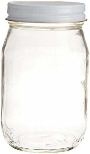 Eberbach TP4274.E70.560A Mason Jar with Zinc-Coated Metal Screw Cap, 1pt. (Case of 12)