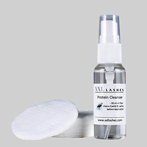 Detergente struccante XXL Lashes per ciglia con aloe vera, senza olio e alcool, adatto per l'estensione delle ciglia, 30 ml shampoo ciglia nel dispenser spray