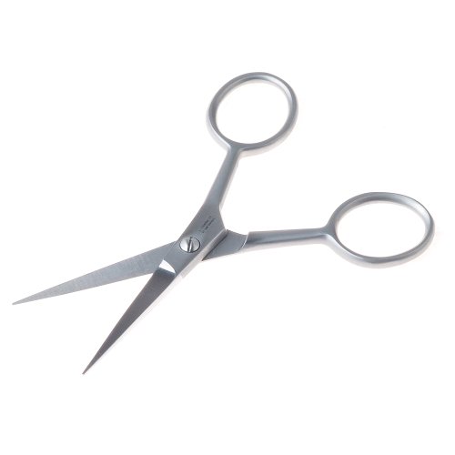 Bartschere aus rostfreiem mattem Edelstahl speziell zum Formen des Bartes mit regulierbarer Schraube - 2