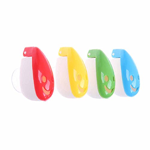 HuntGold 4X Lächeln Gesicht Design Mini Badezimmer Reise Saugnapf Zahnbürstenhalter Schalendeckel - 4