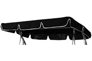 SPRINGS & CANOPIES Replacement Canopy for Garden swing 2/3 seater different sizes and styles available (170 x 110, Black)
