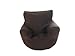 Kiddies Bean Bag Seat Arm Chair With Beans Chocolate