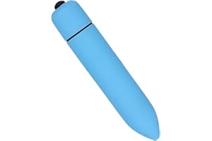 BGMKE Quiet Waterproof Bullet Rod Soft Silicone Toys Powerful Mini Stick Massage Ball for Women Pleasure, Personal Mini Travel Bullet Tool for Men and Women, Electric Handheld Play Frosted (Blue)