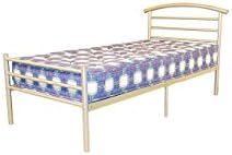 NEW SINGLE 3FT BRENINGTON SILVER METAL BEDSTEAD