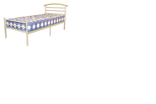NEW SINGLE 3FT BRENINGTON SILVER METAL BEDSTEAD