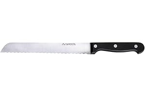 Nirosta FACKELMANN Mega Cuchillo Panero Hoja Acero CCR Mango ergonómico Negro, 32x2,5x1,5cm, 1ud,