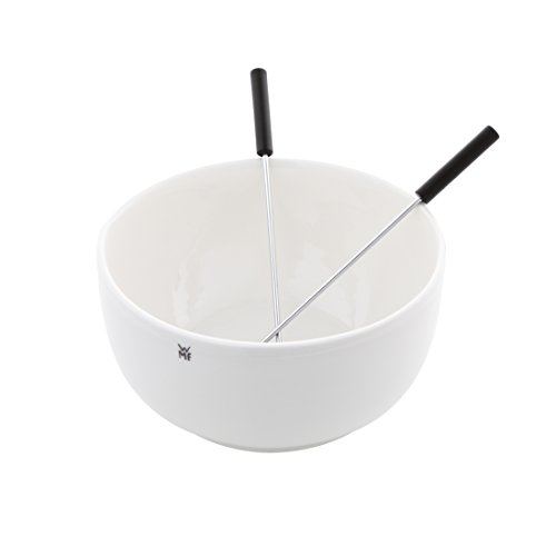 WMF KÜCHENminis Raclette für 2, flach & gerippt, 2 kleine & 1 großes Pfännchen, Schokofondue-Funktion, cromargan matt/silber - 11