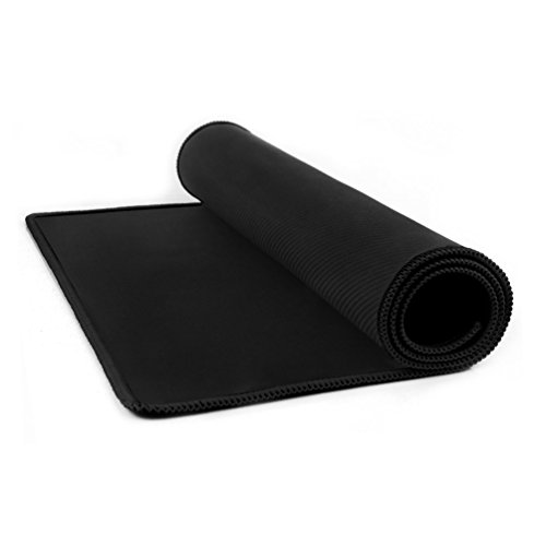 examen Kingmas Tapis de souris Extra Large antidérapant pour PC Ordinateur USB sans fil clavier Gaming Souris, 30*60cm(Black)