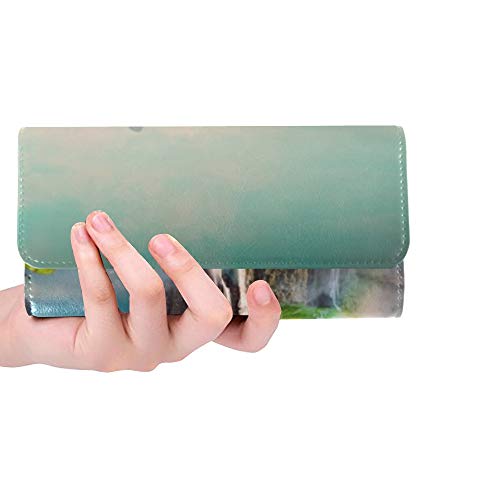 Preisvergleich Produktbild Einzigartige benutzerdefinierte chinesischen Stil Fantasy Szenen 3 D Rendering Frauen Trifold Wallet Lange Geldbörse Kreditkarteninhaber Fall Handtasche
