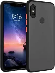 Indiacase Smoke for Redmi Note 5 Pro Case, Poly-Chromatic Independent Button Matte Finish Back Shockproof Protective Anti Scratch Cover Case Designed for Redmi Note 5 Pro (Black)
