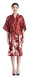 Entspannend und bequem: Luxuriöses seidiges Gefühl und Aussehen, weiche und glatte Berührung. Bequem locker und entspannend seidig zu tragen. Leichtgewicht: neues Sortiment für die gesamte Saison, besonders im Frühjahr und Sommer. Schlafen Sie einfach in dieser leichten und bequemen Kimono Robe ein
