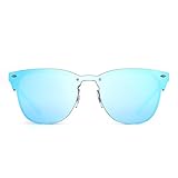 gafas espejo para hombres El Lente integrada,marco de metal con las almohadillas de la nariz de goma ajustable