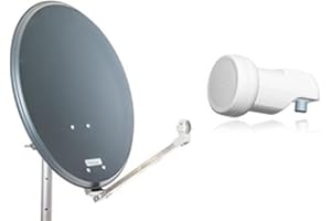 Opticum Aluminium QA60 Satellitenantenne mit Single-LNB (60 cm) anthrazit