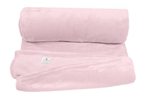 Kuscheldecke Tagesdecke Moderno® Premium XXL Coralfleece Mikrofaser Supersoft Soft Decke Wohndecke Bettüberwurf Sofadecke | Öko Tex Zertifikal 100 | Uni in Hell-Rosa | 150×200 cm - 4