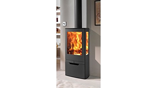 PANADERO Kaminofen Zinc, Stahl, 7,9 kW, 3 Sichtscheiben, Holzfachtür - 3