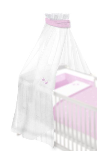 Träumeland TT12504 Himmel für Babybett Krönchen, 160 x 300 cm, rosa