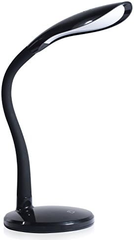 Dimmable LED Desk Lamp,iHOVEN Eye-caring Touch Table Lamp Adjustable Gooseneck Stylish Metal Design Desk Light Energy Efficient LED Lamps (Black)