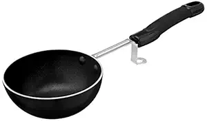 Amazon Brand - Solimo Non-Stick Tadka Pan, 13cm/ 400ml, Black