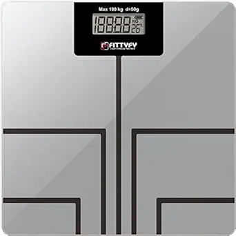 INALSA FITTYFY Digital Weighing Machine Thick Tempered Glass LCD Display,Weight Machine For Human Body Digital Weighing Scale,Weight Scale with Smart ON Sense Technology & High Precision Gauge Sensors