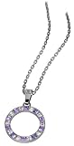Jacques Lemans Damenkette mit Anhänger besetzt mit funkelnde Swarovski Kristallen massiv Edelstahl 650mm kürzbar S-C46H