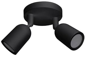 Spot LED en Saillie Double Orientable NOIR pour Ampoule GU10 - SILAMP