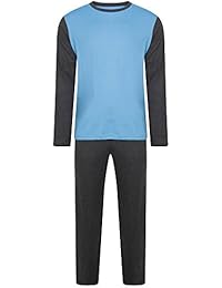 Ropa De Dormir De Los Hombres PJ Conjunto De Pijama De Dos Piezas Pijama De Noche Desgaste 100% Algodón