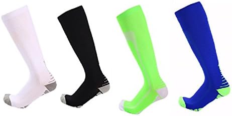 2 x Sports Jogging For More Power & REDUCED Compression Socks Recovery After Sport | also when Flying, Pregnancy, Everyday Life and Work For Men's And Women's Germany | by Agia Tex, erfrischendes blau, Wadenumfang 26-35cm