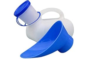 OTHERWAY 1000 ML Urinoirs Portables Pour Hommes Femmes Urinoir Urinoir Urinoir Bouteille Unisexe Voyager Camping Portable En Plastique PE Matériel Urinoir Toilette Avec Connecteur Livré Au Hasard Urinoirs