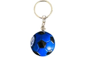 B.a.u.q.o.o. Portachiavi Calcio Internazionale Nuovo Logo Pallone Calcio Gadget Tifosi Nerazzurri Internazionale Idea Regalo