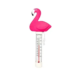 POOLWHALE Floating Pool Thermometer,Cool Style Water Temperature Thermometers with String, Shatter Resistant, for Outdoor and Indoor Swimming Pools, Hot Tub, Spa, Jacuzzi and Pond (Flamingo)