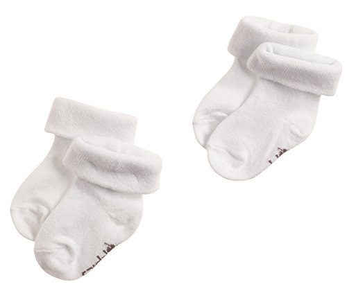 Noppies Unisex Baby U Beef Set of 2 Socks, White, 0-3 Months