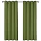 Deconovo Blickdicht Gardinen mit Ösen für Schlafzimmer Thermogardinen Vorhang Blickdicht 114x132 cm Apfelgrün 2er Set