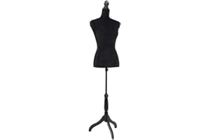 vidaXL Buste de Couture de Femme Noir Magasin Mannequin de Vitrine Feminin