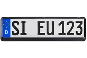UTSCH AG Kennzeichenhalter"SCHWARZ" (460 x 114mm) für Kurz-Kennzeichen, 1 Stück
